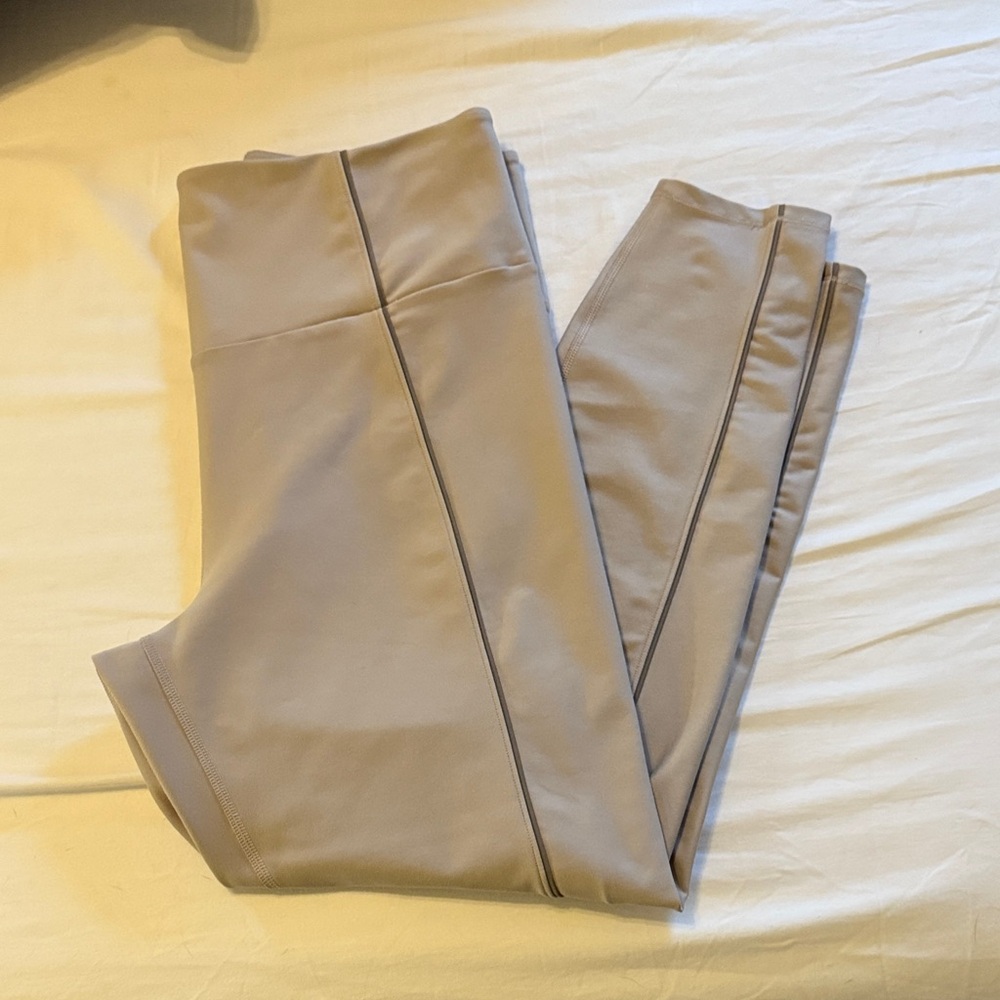 YPB Tan Leggings with Gray Detail